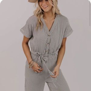ROOLEE Striped Jumpsuit, small